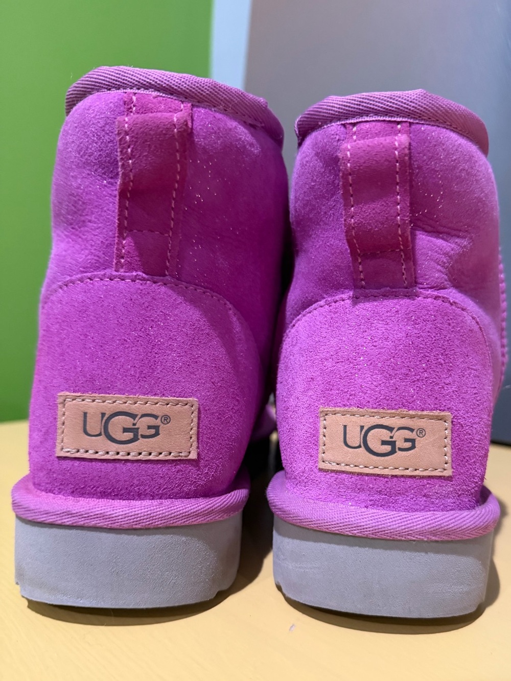 Lightly Used Pink Sparkle UGG Boots - size 9